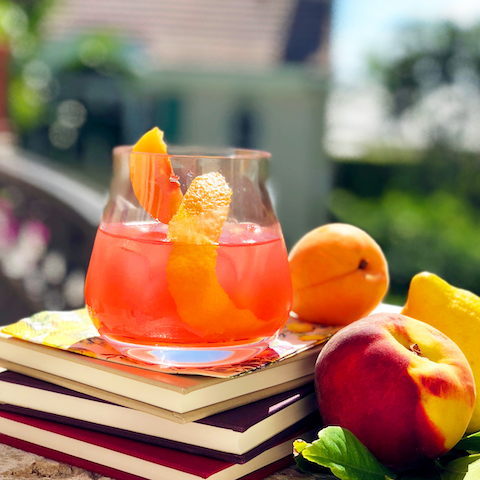 2018 Oscar Cocktail: Apricot Negroni Spritzer, Inspired by “Call Me by Your Name”