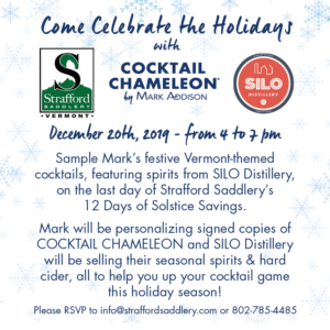 Celebrate the Holidays with Strafford Saddlery, Cocktail Chameleon, and SILO Distillery