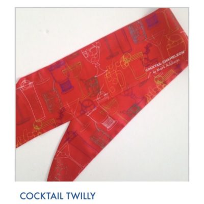 Cocktail Chameleon by Mark Addison Cocktail Party Twilly Scarf
